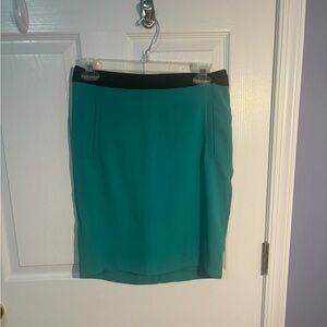 NWOT turquoise 100% silk skirt